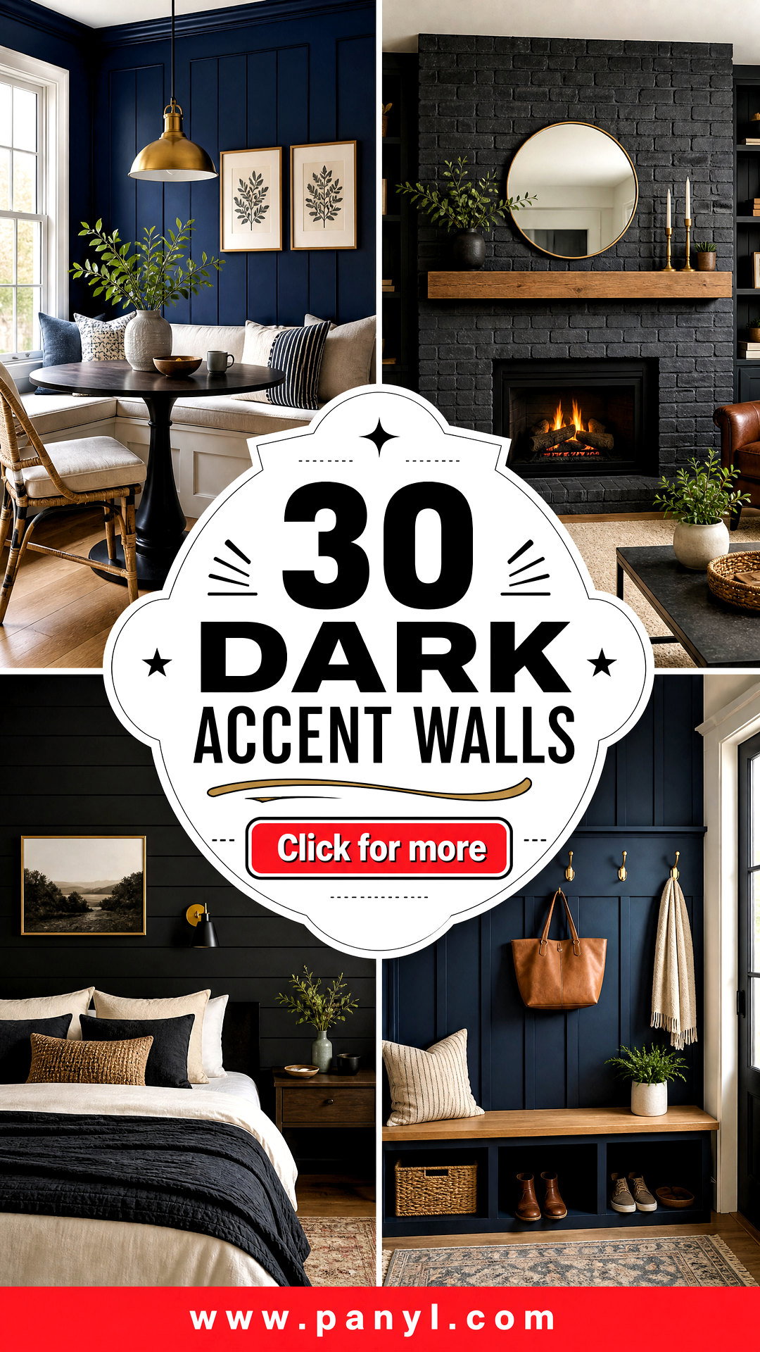 30 Dark Accent Walls for Bold Modern Designer-Inspired Rooms - 30 Dark Accent Walls for Bold, Modern, Designer-Inspired Rooms