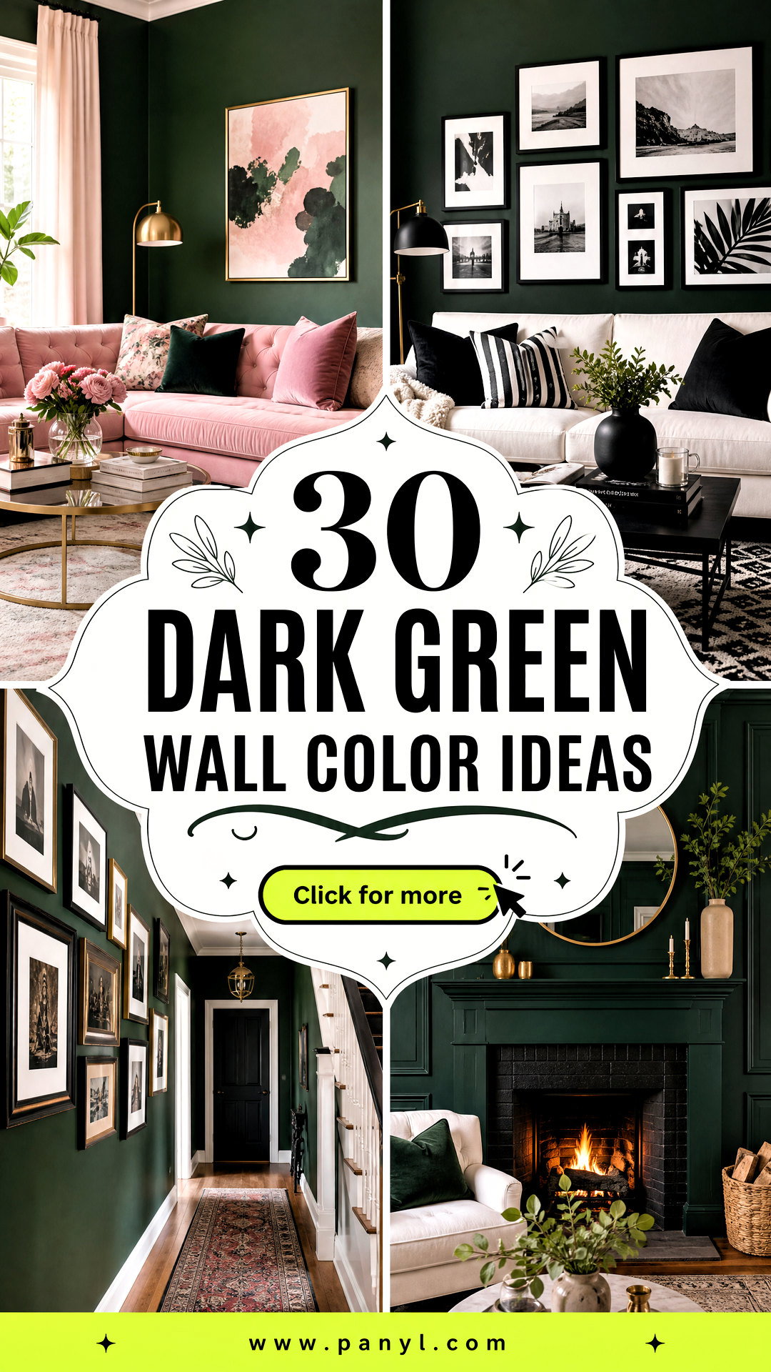 30 Dark Green Wall Color Ideas for Elegant Earthy Rooms - 30 Dark Green Wall Color Ideas for Elegant, Earthy Rooms