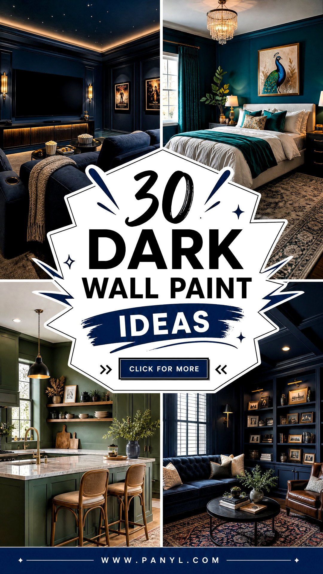 30 Dark Wall Paint Ideas for Bold Sophisticated Interiors - 30 Dark Wall Paint Ideas for Bold, Sophisticated Interiors
