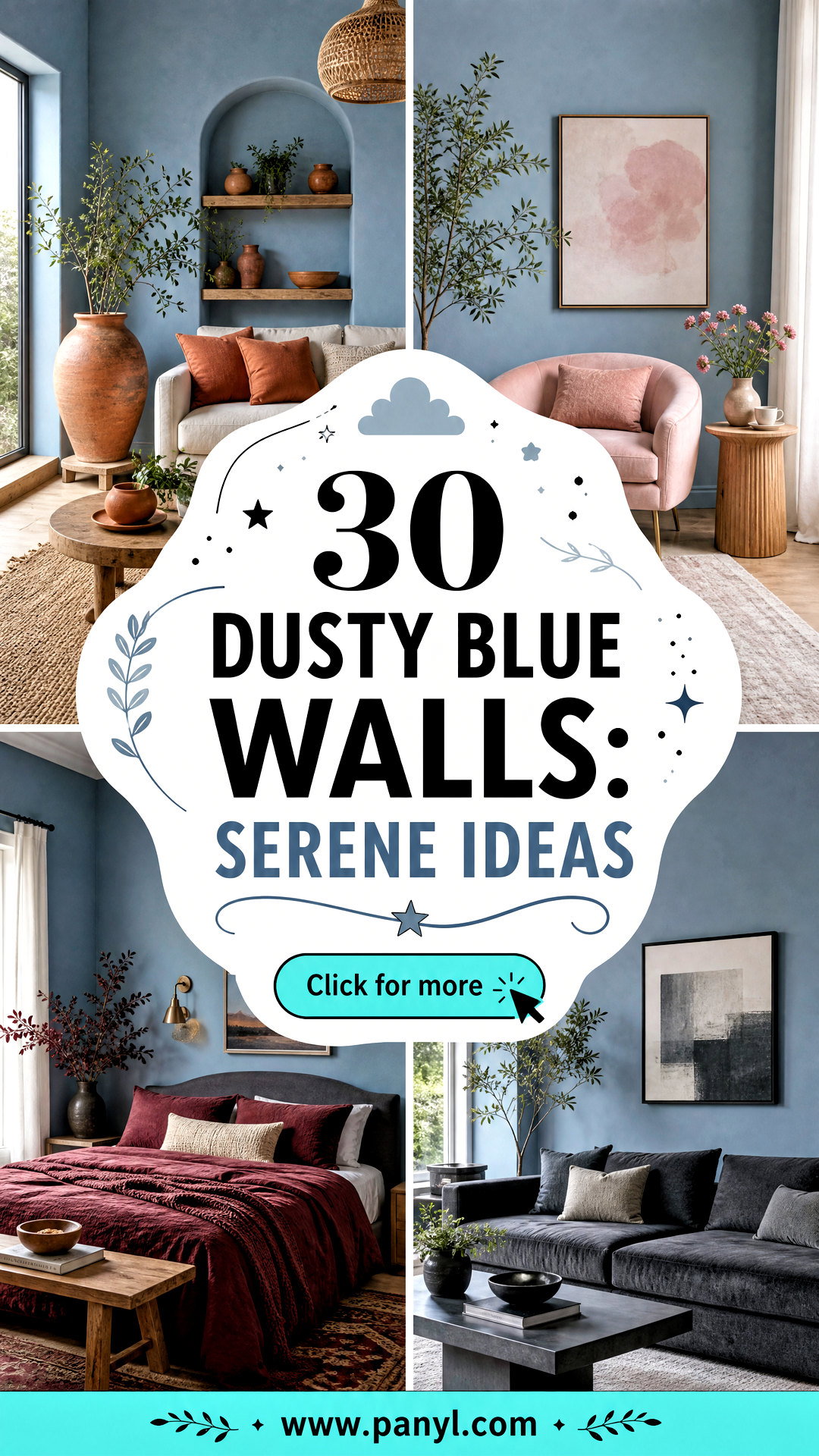 30 Dusty Blue Walls Serene Ideas for Calm Airy Modern Rooms - 30 Dusty Blue Walls: Serene Ideas for Calm, Airy Modern Rooms