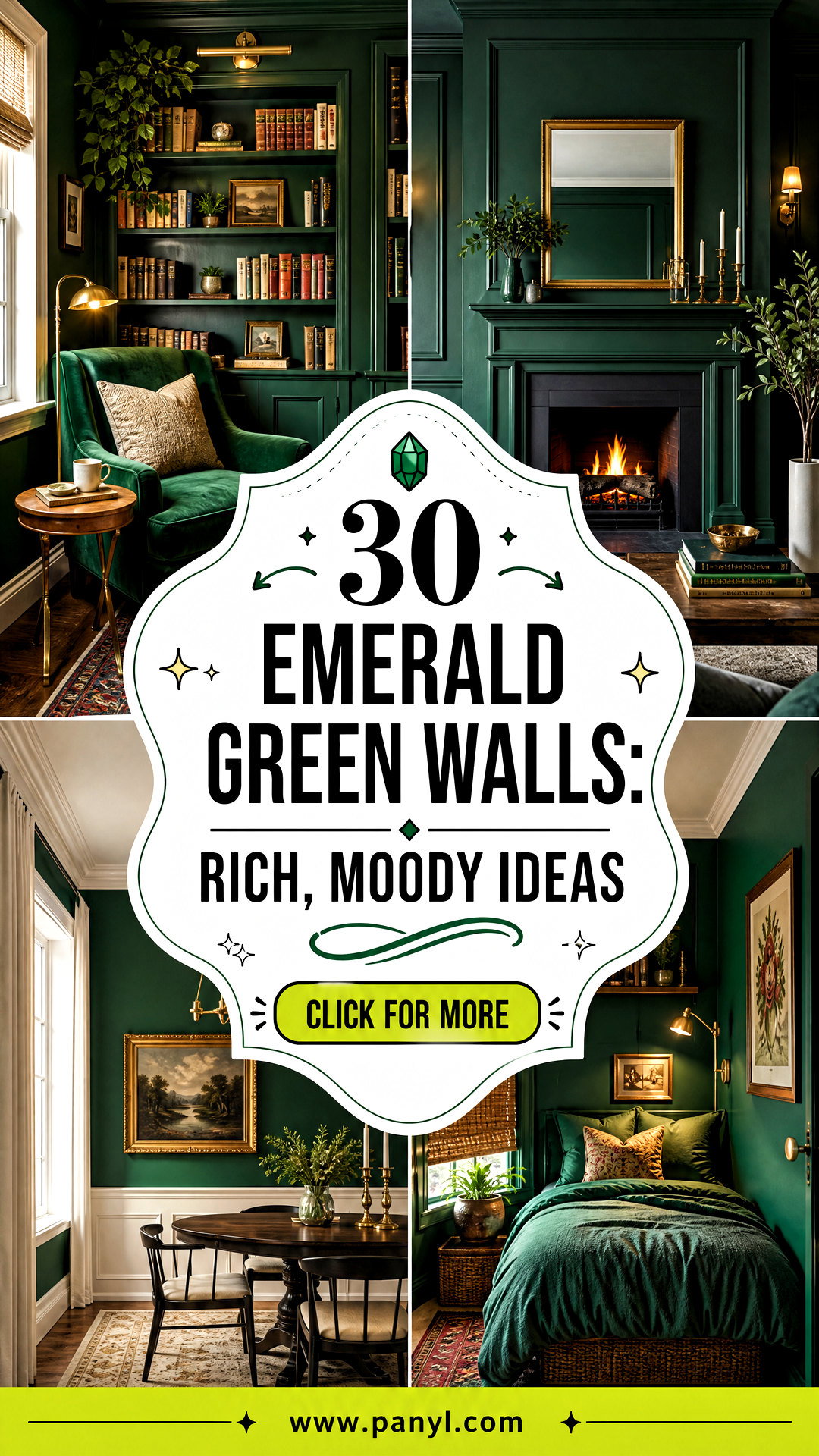 30 Emerald Green Walls Rich Moody Ideas for Sophisticated Rooms - 30 Emerald Green Walls: Rich, Moody Ideas for Sophisticated Rooms
