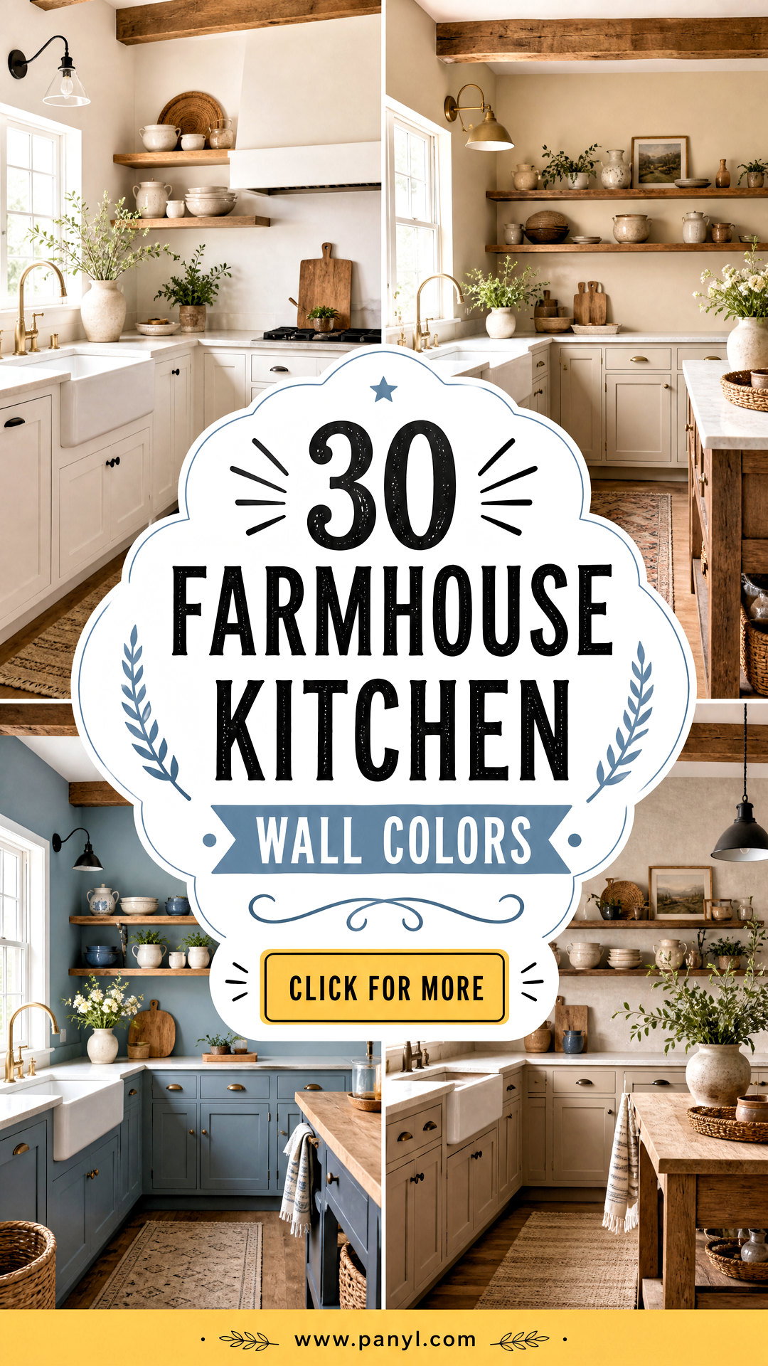 30 Farmhouse Kitchen Wall Colors Cozy Palettes for Rustic Charm - 30 Farmhouse Kitchen Wall Colors: Cozy Palettes for Rustic Charm