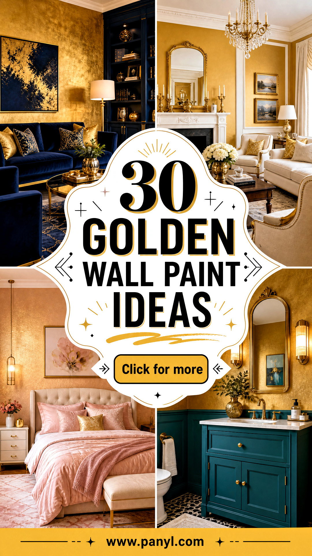30 Golden Wall Paint Ideas Luxe Looks for Warm Elegant Rooms - 30 Golden Wall Paint Ideas: Luxe Looks for Warm, Elegant Rooms