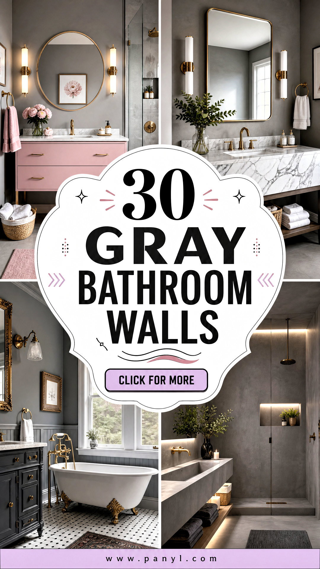30 Gray Bathroom Walls Spa-Like Ideas for a Calm Modern Retreat - 30 Gray Bathroom Walls: Spa-Like Ideas for a Calm Modern Retreat