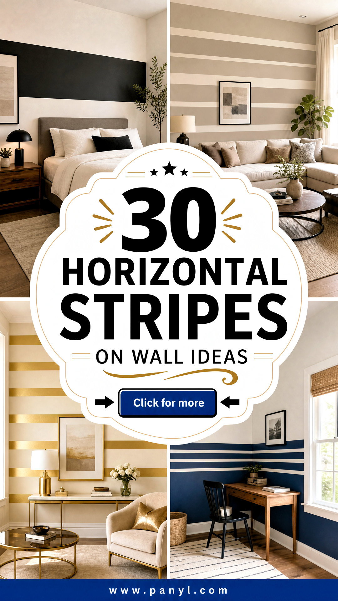 30 Horizontal Stripes on Wall Ideas for a Designer Look - 30 Horizontal Stripes on Wall Ideas for a Designer Look