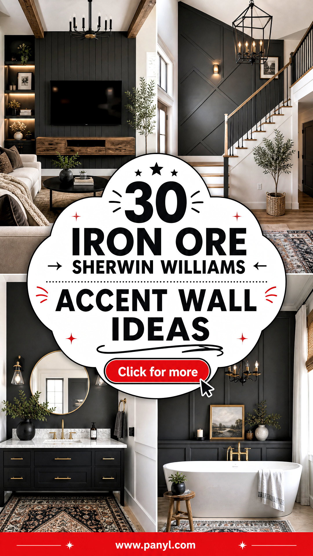 30 Iron Ore Sherwin Williams Accent Wall Ideas for Bold Rooms - 30 Iron Ore Sherwin Williams Accent Wall Ideas for Bold Rooms