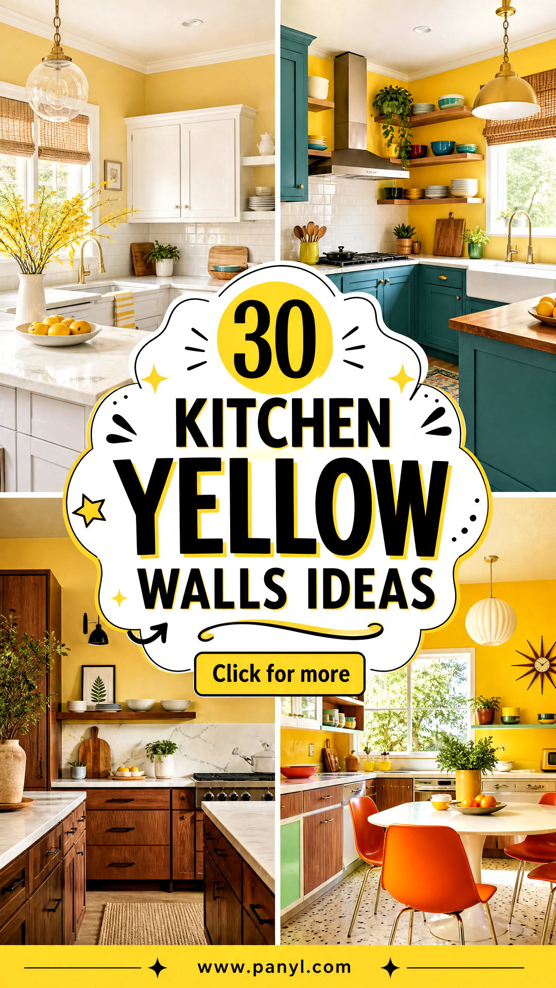 30 Kitchen Yellow Walls Ideas for a Bright Cheerful Home - 30 Kitchen Yellow Walls Ideas for a Bright, Cheerful Home