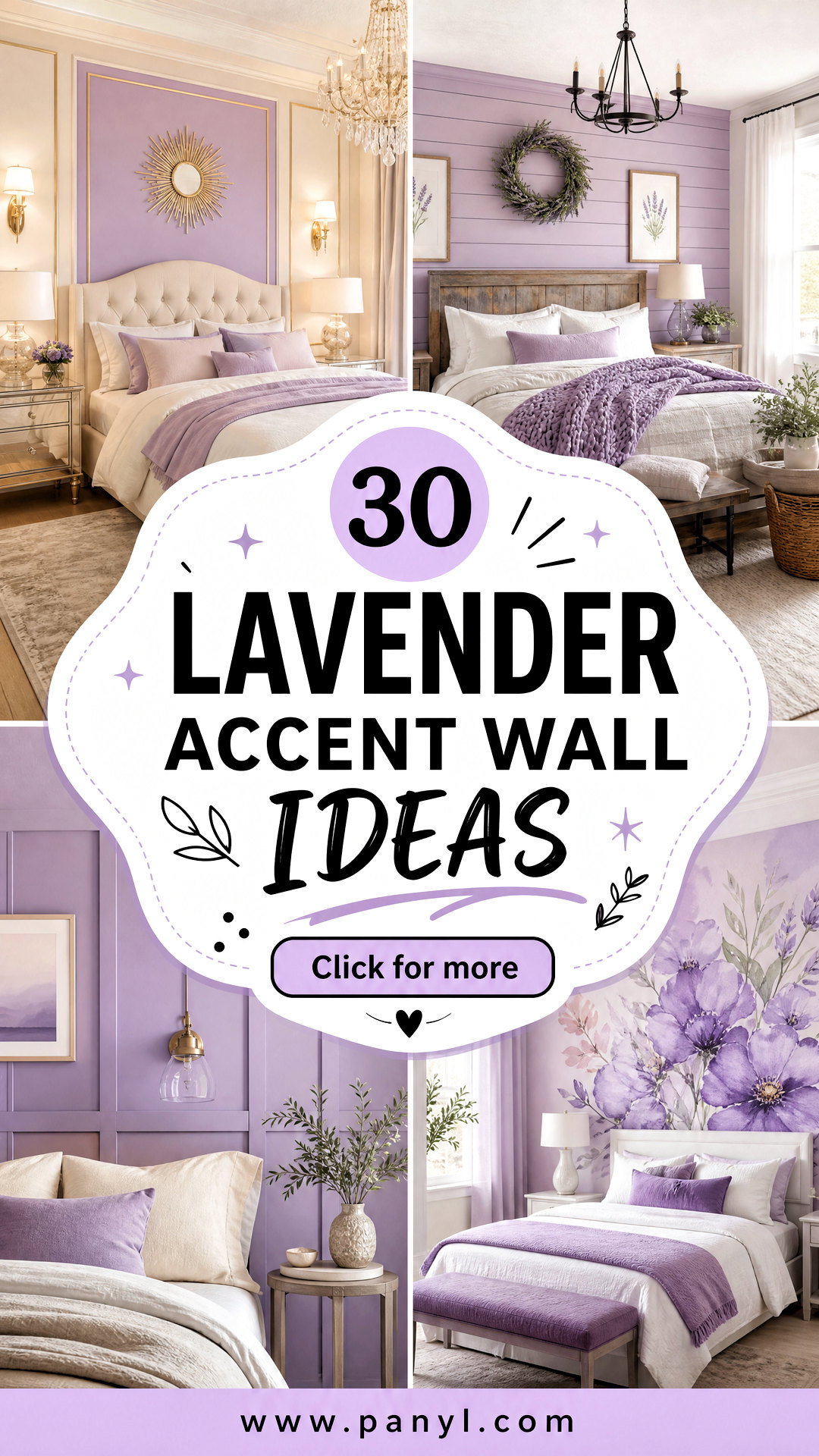 30 Lavender Accent Wall Ideas for Dreamy Relaxing Rooms - 30 Lavender Accent Wall Ideas for Dreamy, Relaxing Rooms