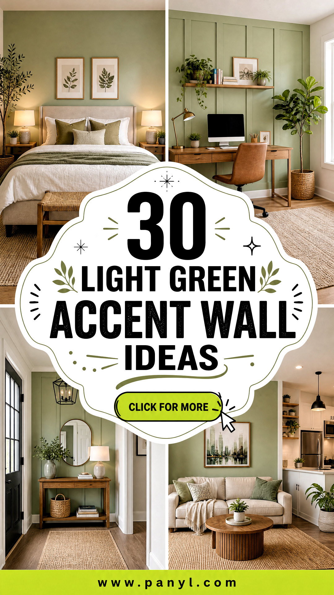 30 Light Green Accent Wall Ideas for Fresh Serene Rooms - 30 Light Green Accent Wall Ideas for Fresh, Serene Rooms