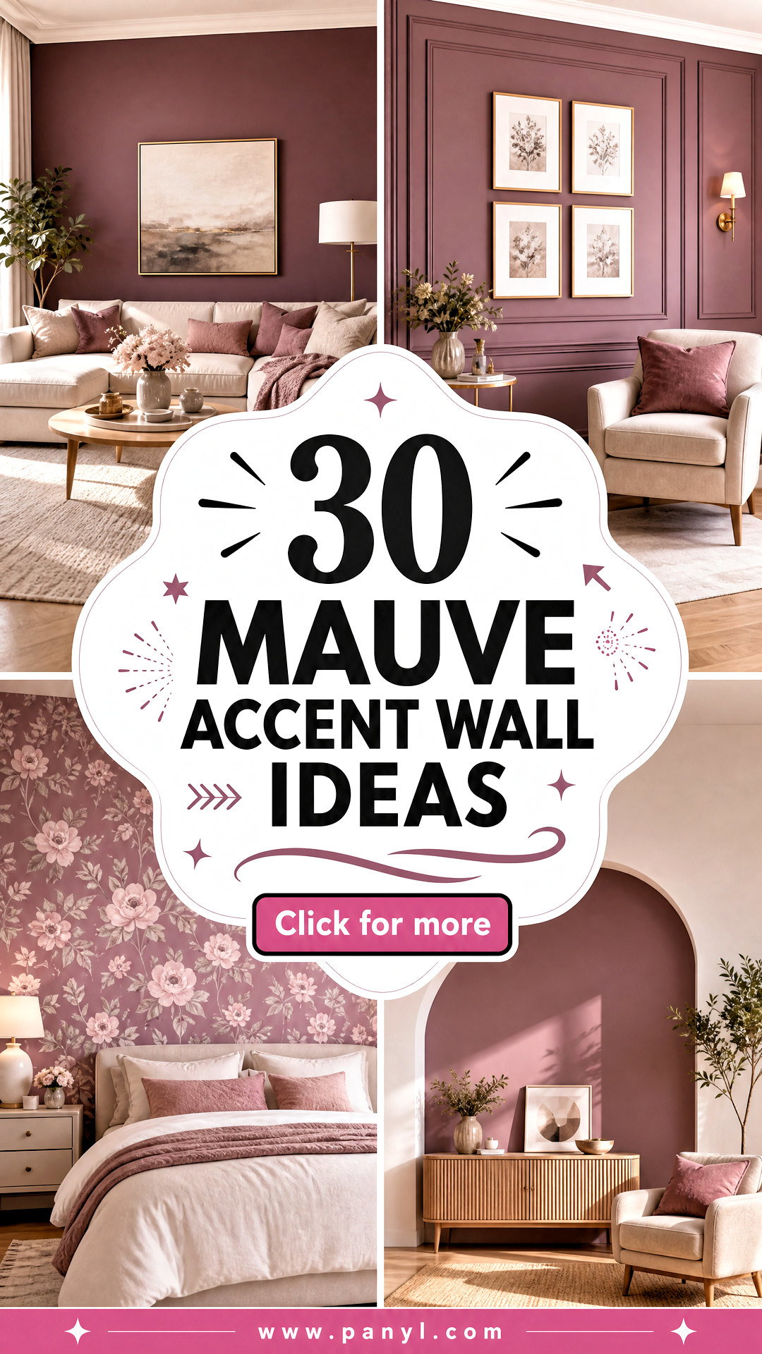 30 Mauve Accent Wall Ideas for Soft Sophisticated Rooms - 30 Mauve Accent Wall Ideas for Soft, Sophisticated Rooms