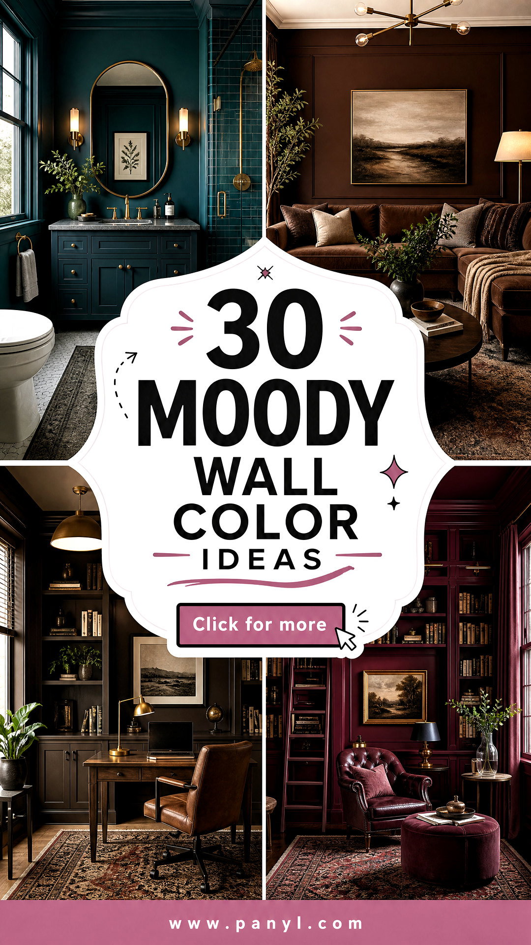 30 Moody Wall Color Ideas for Dramatic Designer-Led Rooms - 30 Moody Wall Color Ideas for Dramatic, Designer-Led Rooms