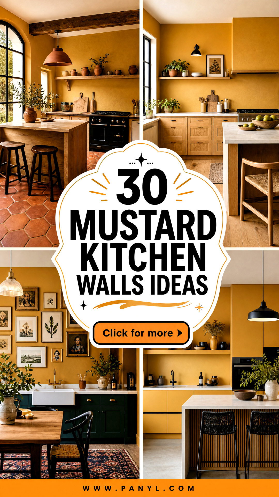 30 Mustard Kitchen Walls Ideas for a Warm Retro-Inspired Home - 30 Mustard Kitchen Walls: Ideas for a Warm, Retro-Inspired Home