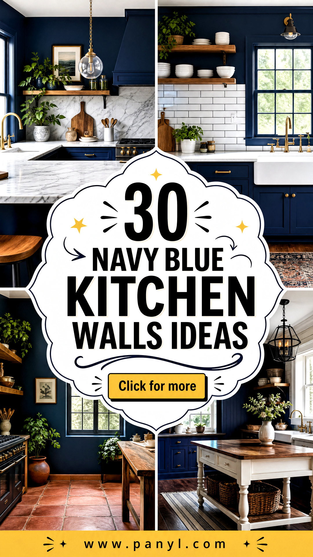 30 Navy Blue Kitchen Walls Ideas for a Sophisticated Space - 30 Navy Blue Kitchen Walls: Ideas for a Sophisticated Space