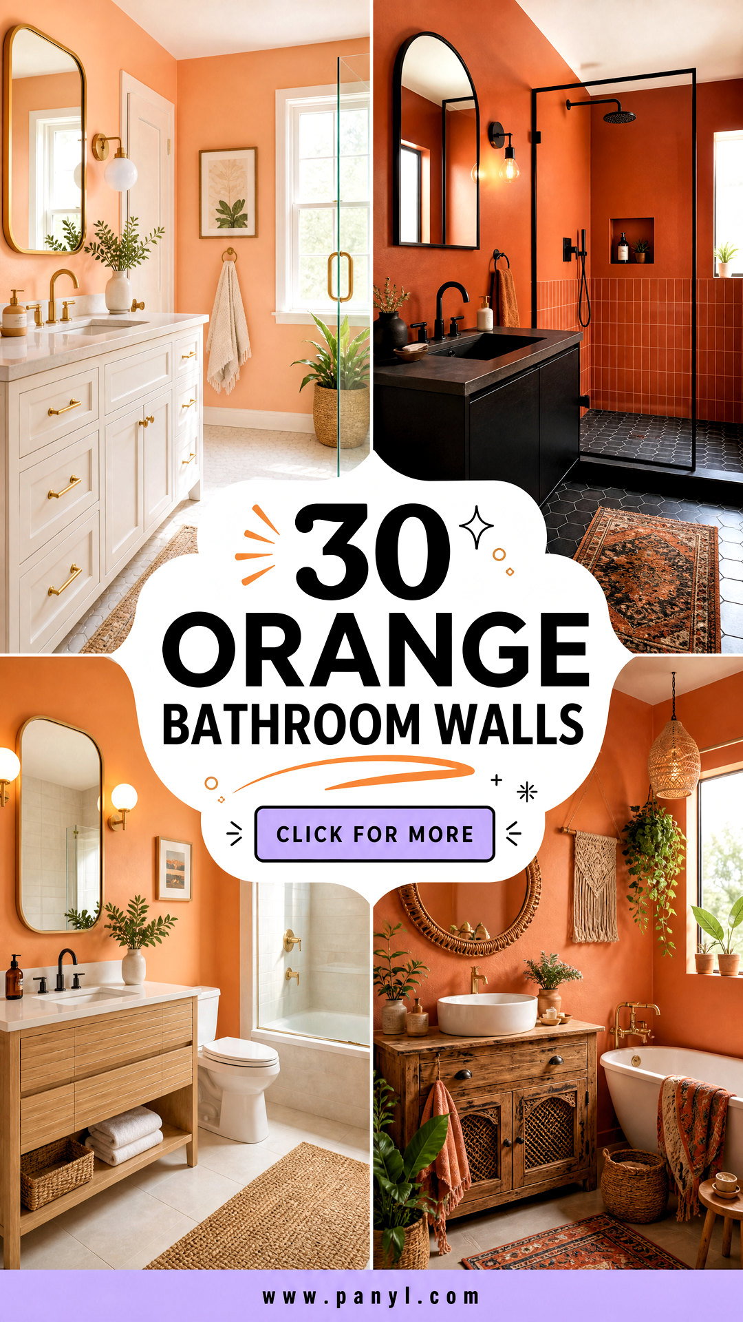 30 Orange Bathroom Walls Bright Playful Ideas for Any Style - 30 Orange Bathroom Walls: Bright, Playful Ideas for Any Style