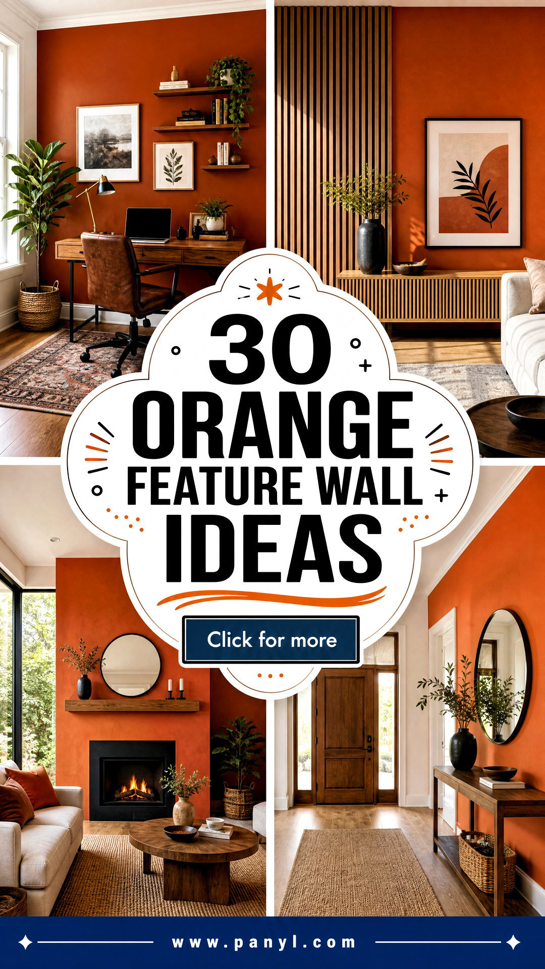 30 Orange Feature Wall Ideas Bold Looks for Modern Homes - 30 Orange Feature Wall Ideas: Bold Looks for Modern Homes