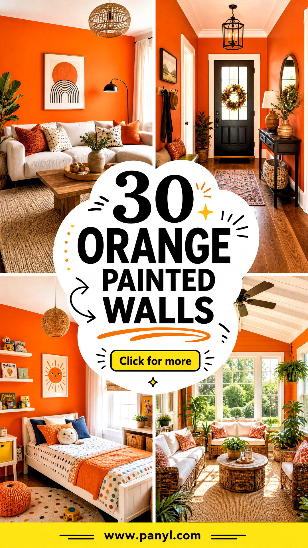 30 Orange Painted Walls Warm Stylish Rooms to Inspire You - 30 Orange Painted Walls: Warm, Stylish Rooms to Inspire You