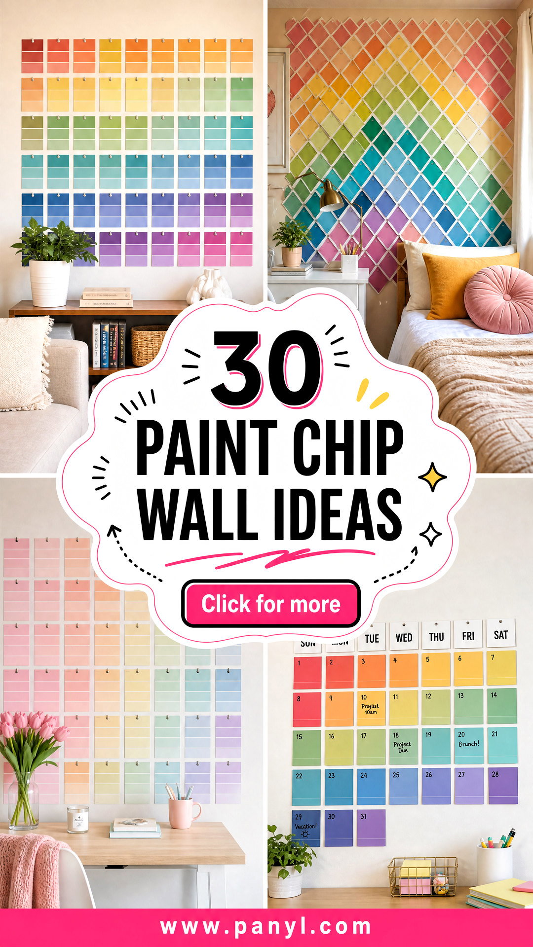30 Paint Chip Wall Ideas Creative DIY Decor on a Budget - 30 Paint Chip Wall Ideas: Creative DIY Decor on a Budget