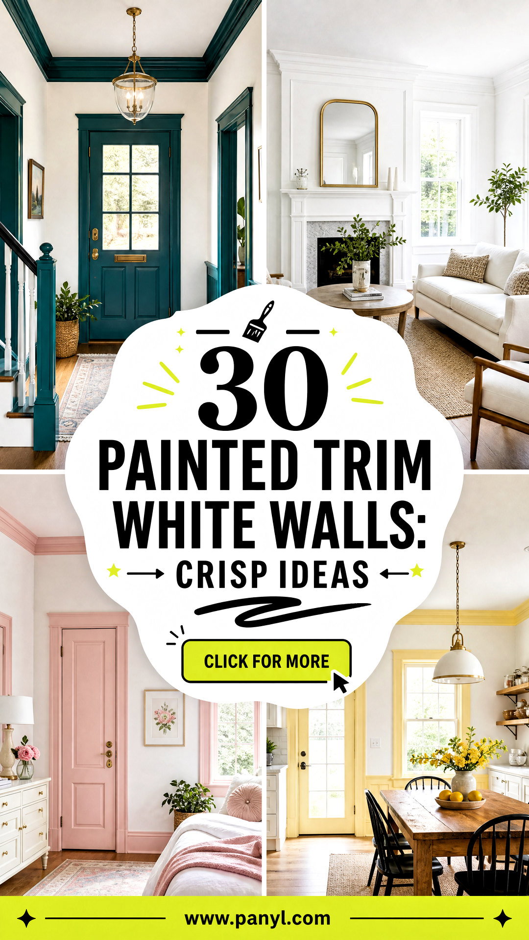 30 Painted Trim White Walls Crisp Ideas for Modern Homes - 30 Painted Trim White Walls: Crisp Ideas for Modern Homes