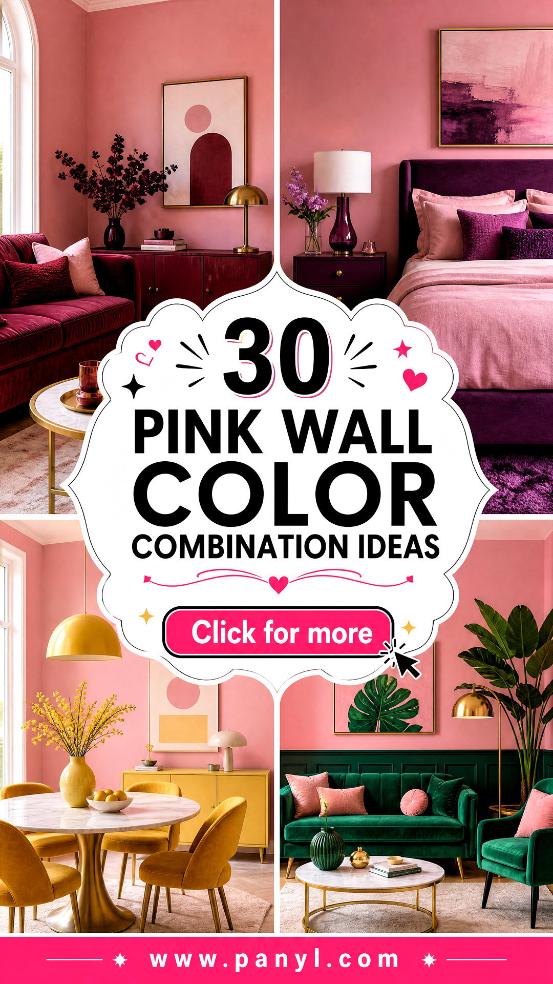 30 Pink Wall Color Combination Ideas for Chic Joyful Rooms - 30 Pink Wall Color Combination Ideas for Chic, Joyful Rooms