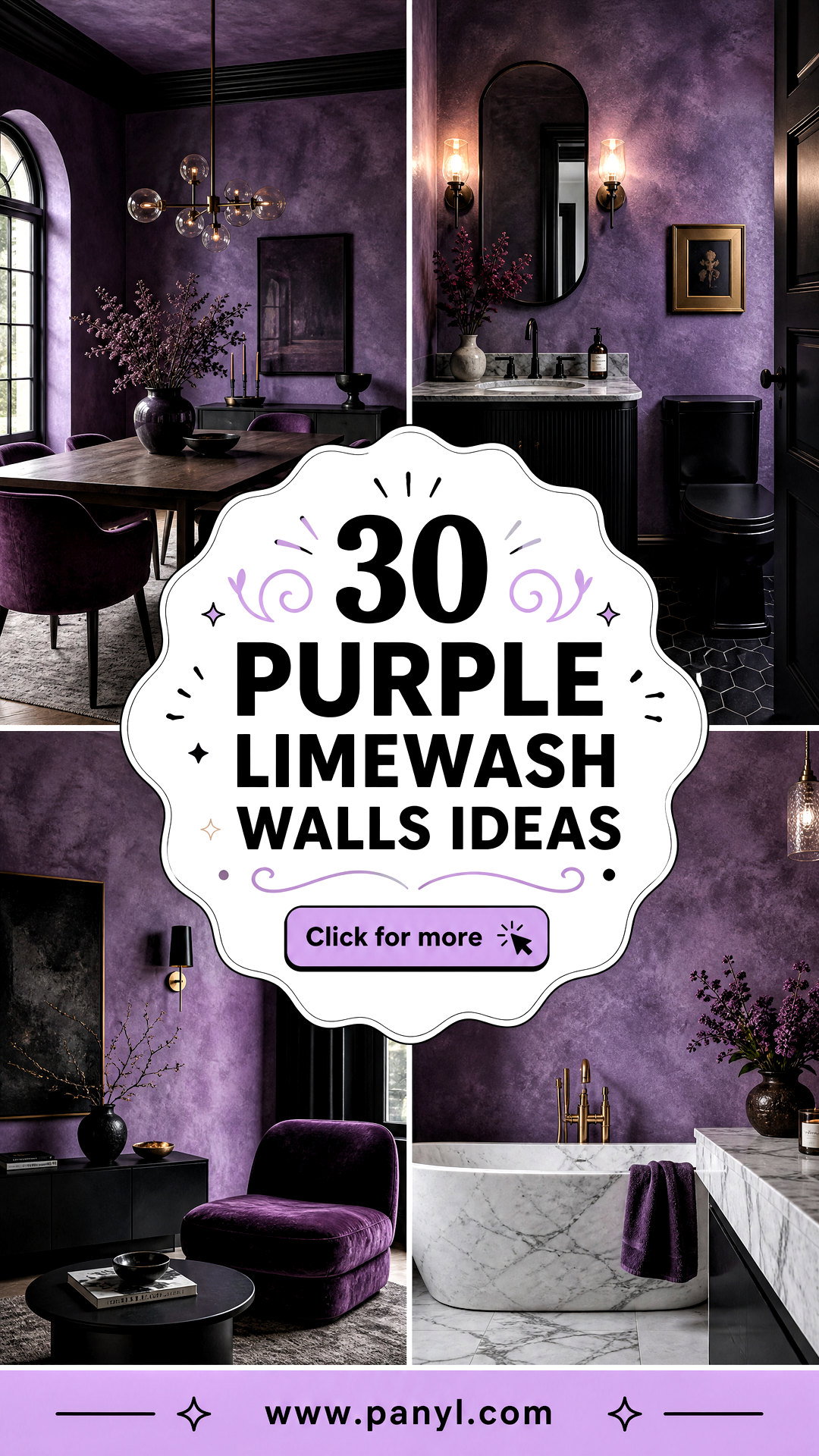 30 Purple Limewash Walls Ideas for Rich Artful Interiors - 30 Purple Limewash Walls Ideas for Rich, Artful Interiors