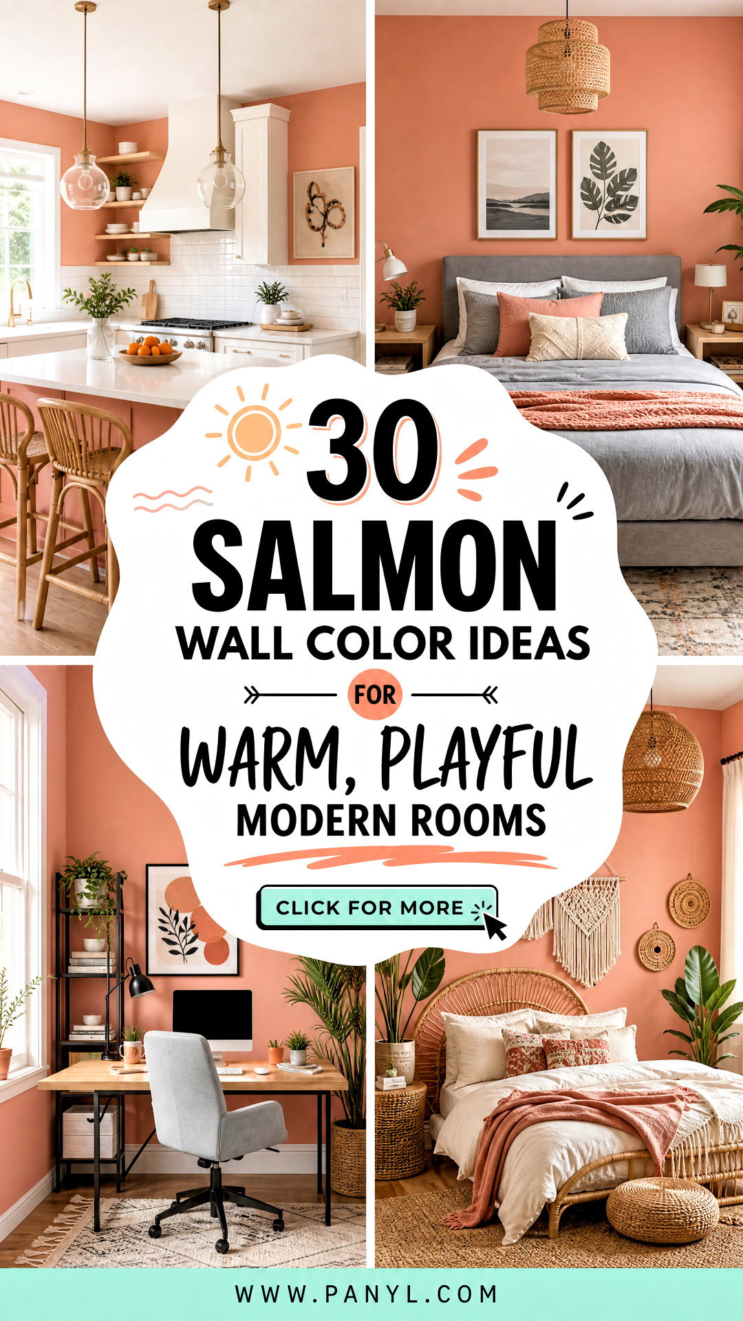 30 Salmon Wall Color Ideas for Warm Playful Modern Rooms - 30 Salmon Wall Color Ideas for Warm, Playful Modern Rooms
