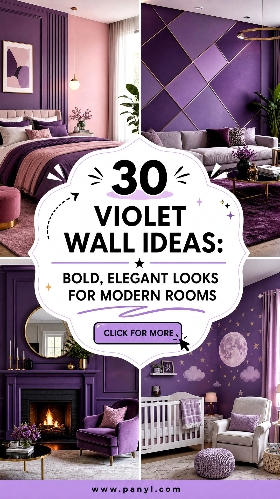 30 Violet Wall Ideas Bold Elegant Looks for Modern Rooms - 30 Violet Wall Ideas: Bold, Elegant Looks for Modern Rooms