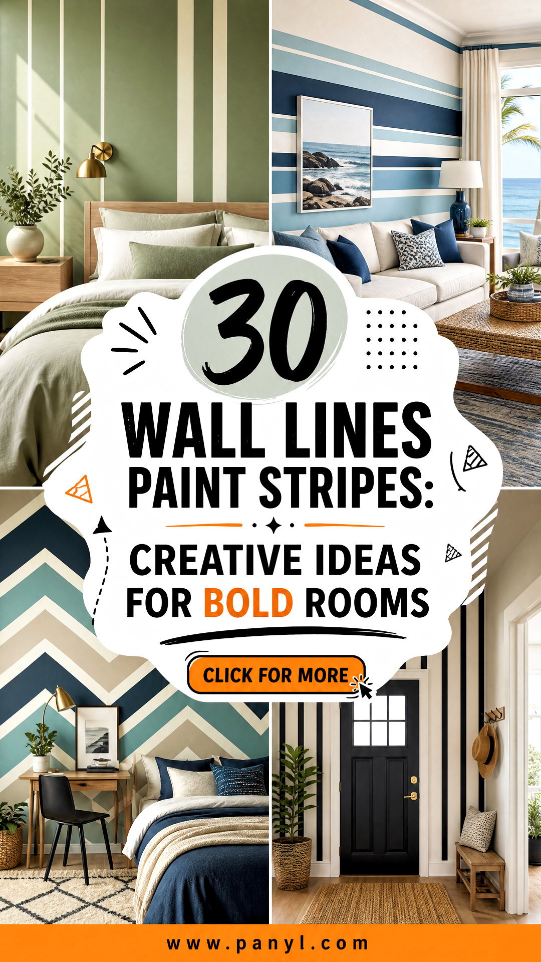 30 Wall Lines Paint Stripes Creative Ideas for Bold Rooms - 30 Wall Lines Paint Stripes: Creative Ideas for Bold Rooms
