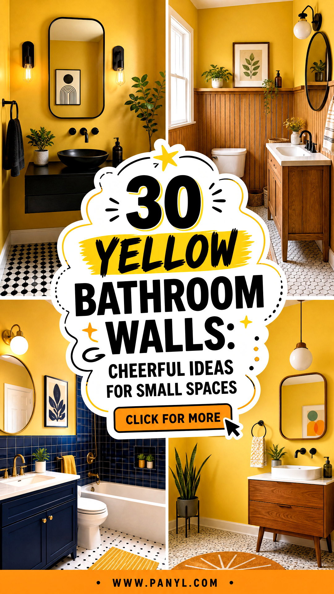 30 Yellow Bathroom Walls Cheerful Ideas for Small Spaces - 30 Yellow Bathroom Walls: Cheerful Ideas for Small Spaces