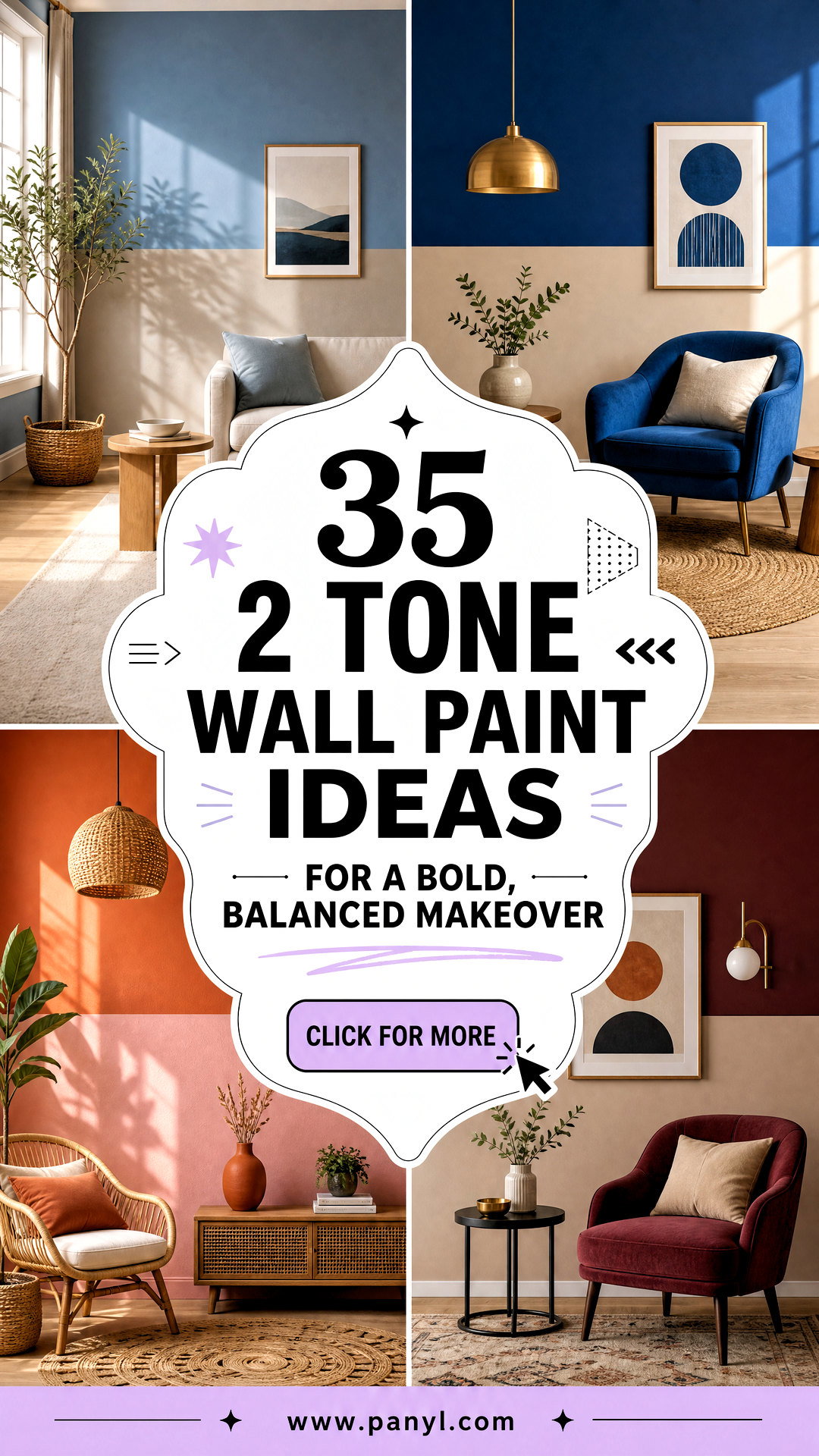 35 2 Tone Wall Paint Ideas for a Bold Balanced Makeover - 35 2 Tone Wall Paint Ideas for a Bold, Balanced Makeover