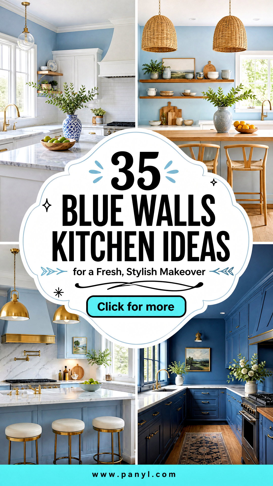 35 Blue Walls Kitchen Ideas for a Fresh Stylish Makeover - 35 Blue Walls Kitchen Ideas for a Fresh, Stylish Makeover