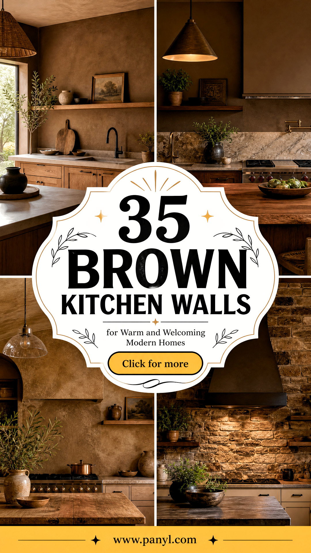35 Brown Kitchen Walls for Warm and Welcoming Modern Homes - 35 Brown Kitchen Walls for Warm and Welcoming Modern Homes