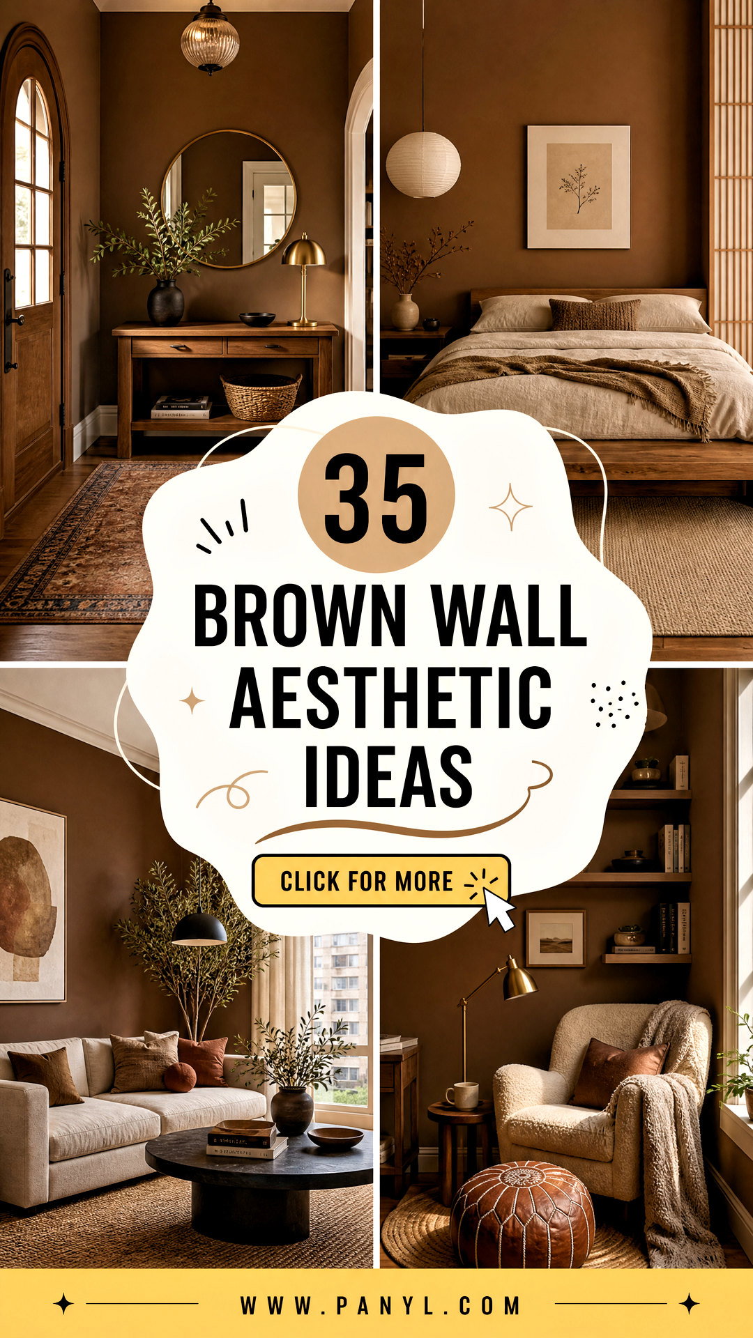 35 Brown Wall Aesthetic Ideas for Cozy Earthy Modern Spaces - 35 Brown Wall Aesthetic Ideas for Cozy, Earthy Modern Spaces