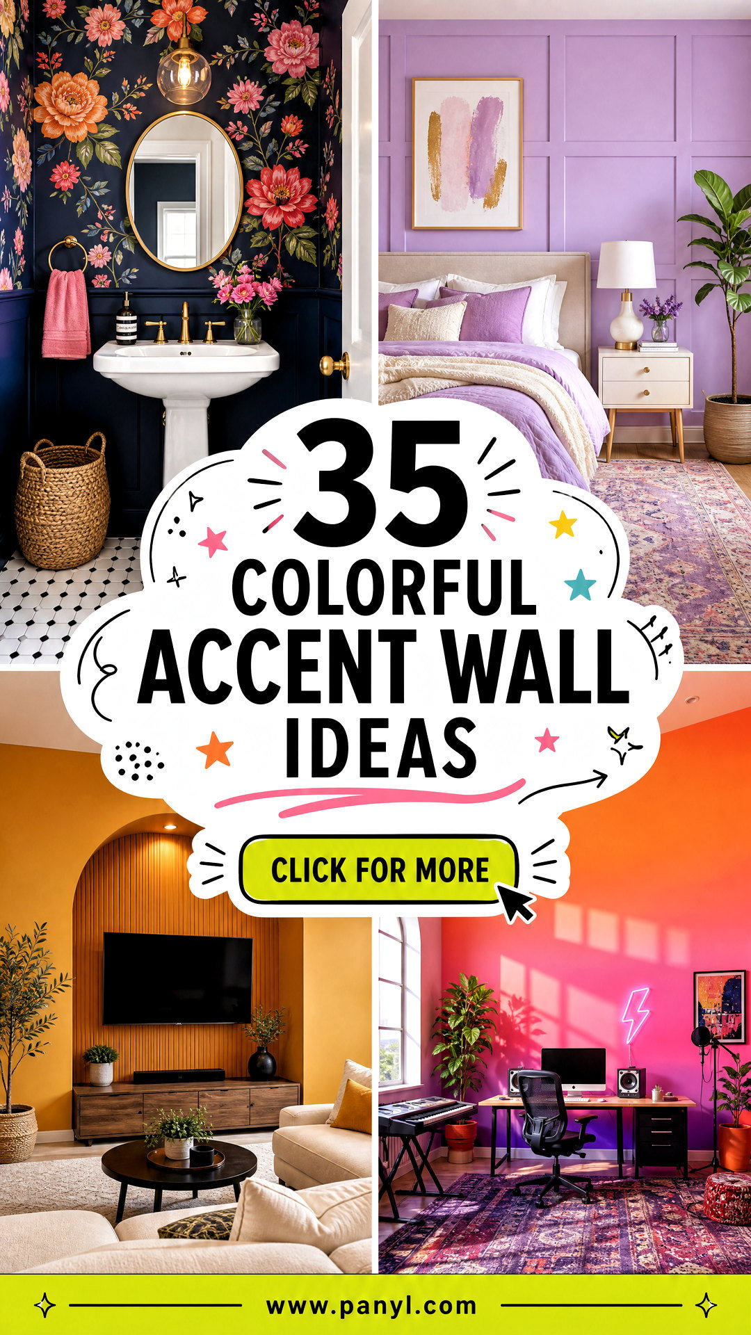 35 Colorful Accent Wall Ideas to Brighten Modern Spaces - 35 Colorful Accent Wall Ideas to Brighten Modern Spaces