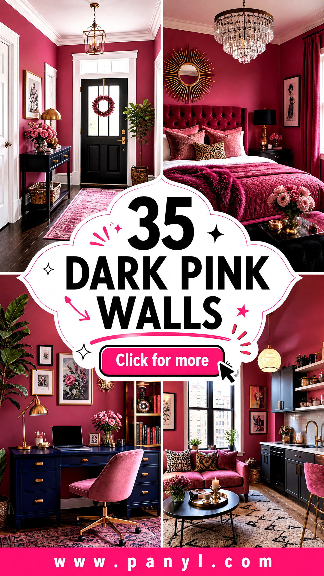35 Dark Pink Walls for Playful Polished Rooms With Style - 35 Dark Pink Walls for Playful, Polished Rooms With Style
