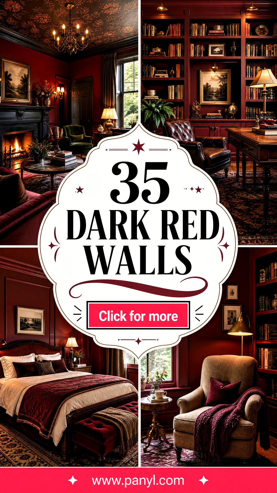35 Dark Red Walls for Rich Dramatic Rooms With Timeless Warmth - 35 Dark Red Walls for Rich, Dramatic Rooms With Timeless Warmth