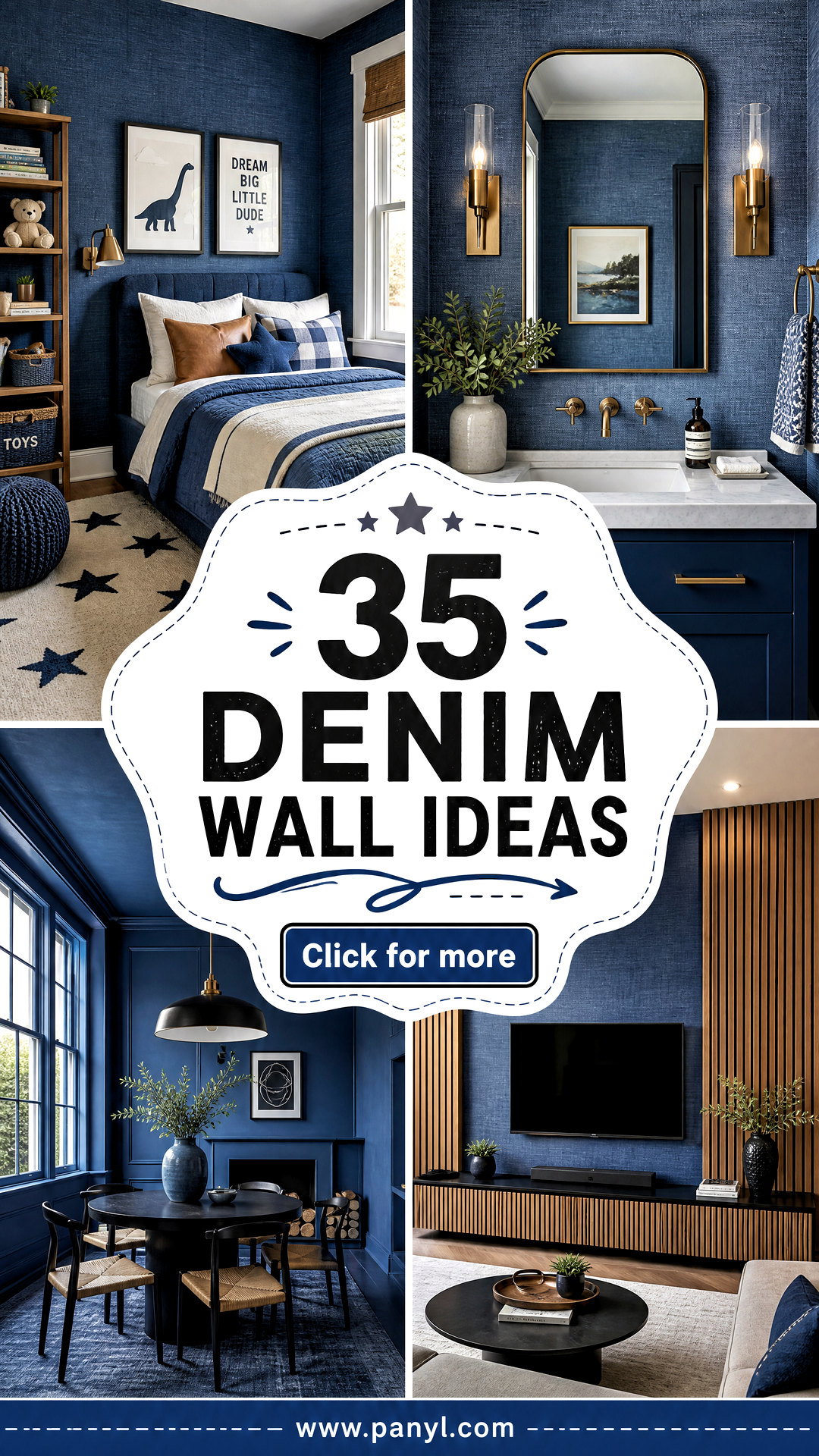 35 Denim Wall Ideas for Relaxed Modern and Stylish Interiors - 35 Denim Wall Ideas for Relaxed, Modern and Stylish Interiors