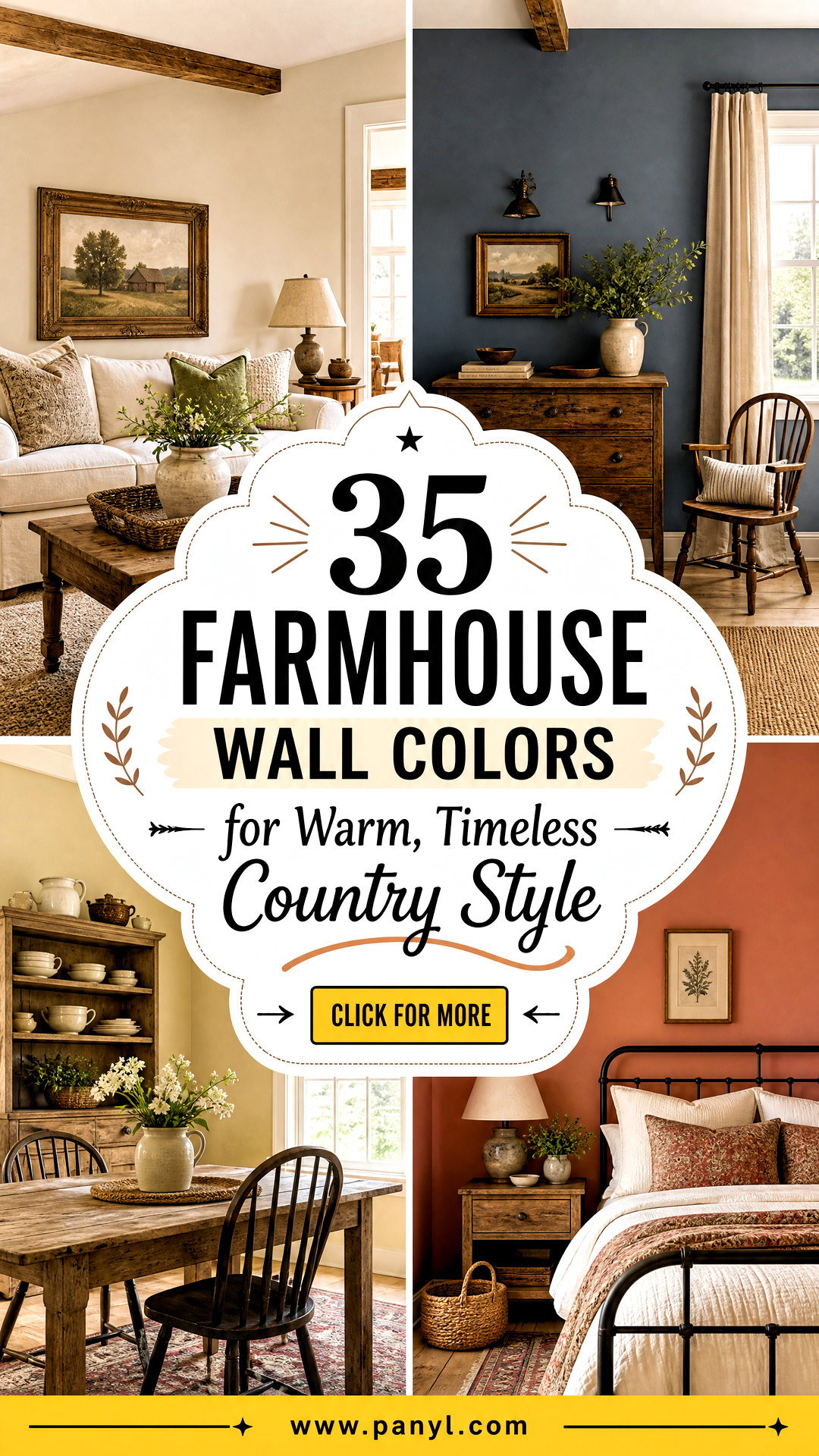 35 Farmhouse Wall Colors for Warm Timeless Country Style - 35 Farmhouse Wall Colors for Warm, Timeless Country Style
