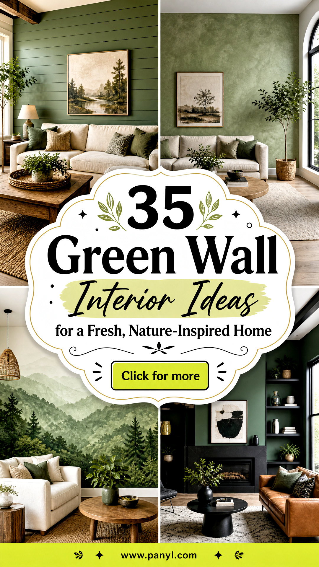 35 Green Wall Interior Ideas for a Fresh Nature-Inspired Home - 35 Green Wall Interior Ideas for a Fresh, Nature-Inspired Home