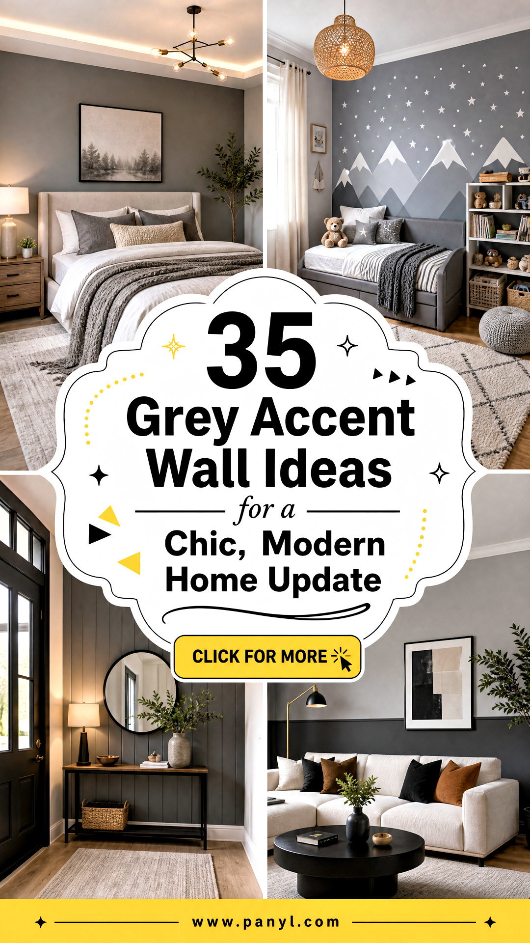35 Grey Accent Wall Ideas for a Chic Modern Home Update - 35 Grey Accent Wall Ideas for a Chic, Modern Home Update