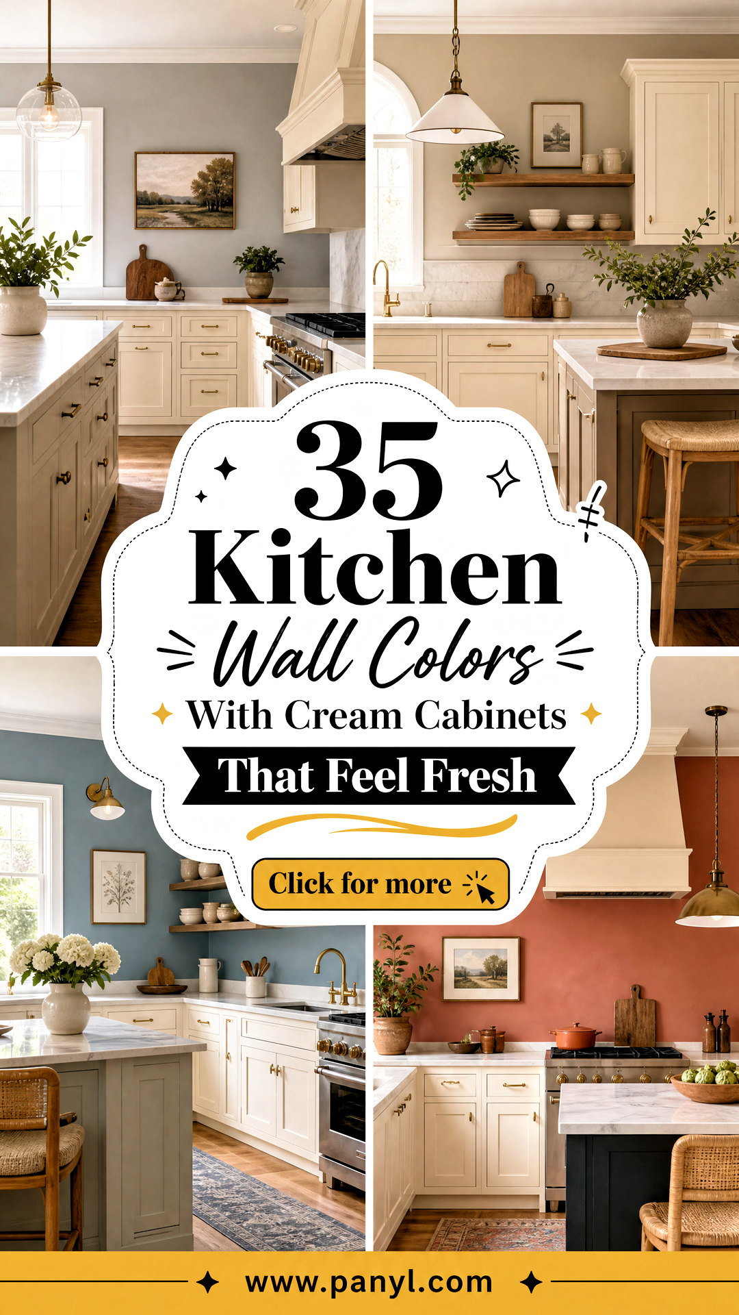 35 Kitchen Wall Colors With Cream Cabinets That Feel Fresh - 35 Kitchen Wall Colors With Cream Cabinets That Feel Fresh