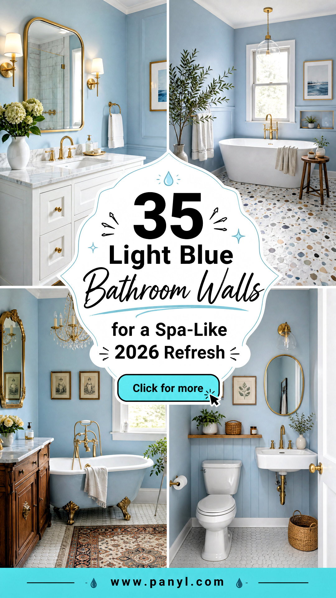 35 Light Blue Bathroom Walls for a Spa-Like 2026 Refresh - 35 Light Blue Bathroom Walls for a Spa-Like 2026 Refresh