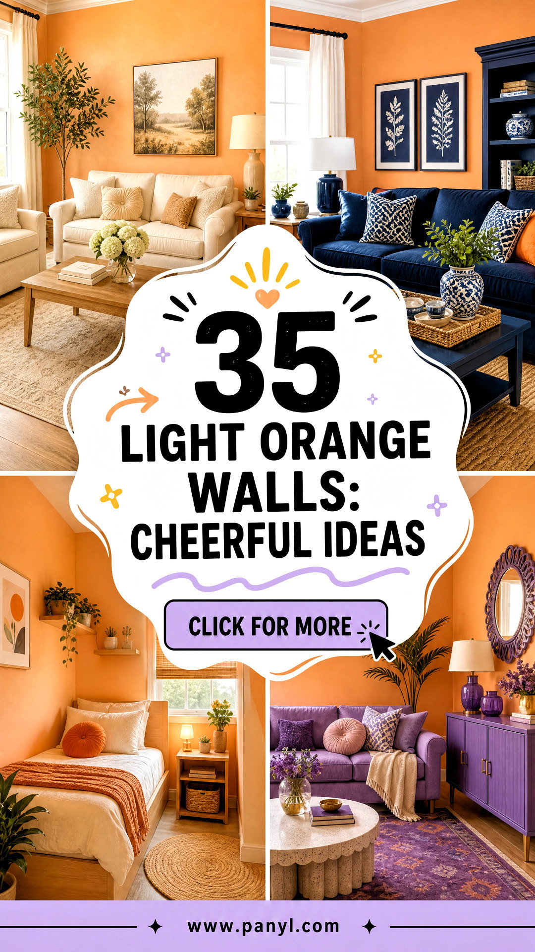 35 Light Orange Walls Cheerful Ideas for Warm Bold Rooms - 35 Light Orange Walls: Cheerful Ideas for Warm, Bold Rooms