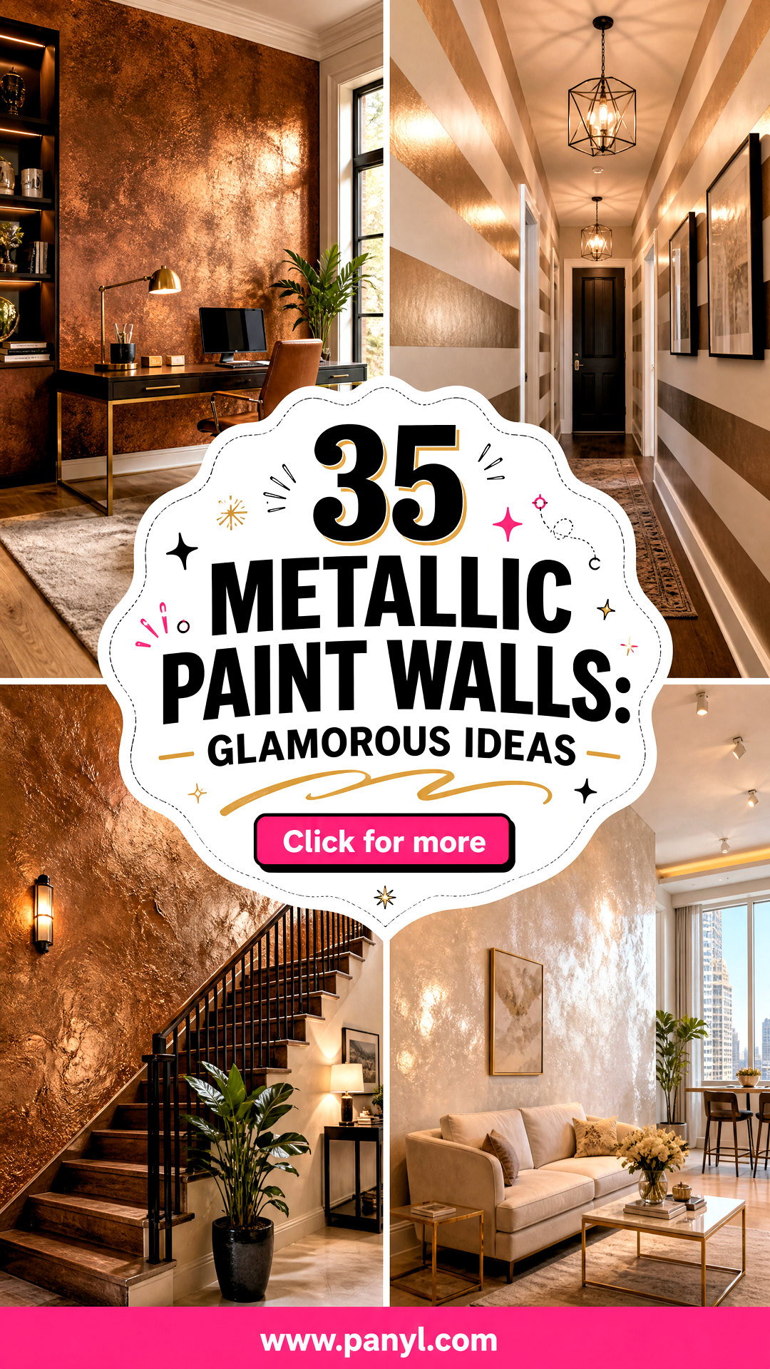 35 Metallic Paint Walls Glamorous Ideas for Modern Rooms - 35 Metallic Paint Walls: Glamorous Ideas for Modern Rooms