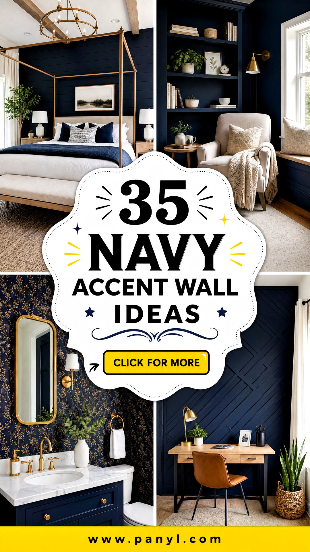35 Navy Accent Wall Ideas Stylish Looks for Every Room - 35 Navy Accent Wall Ideas: Stylish Looks for Every Room