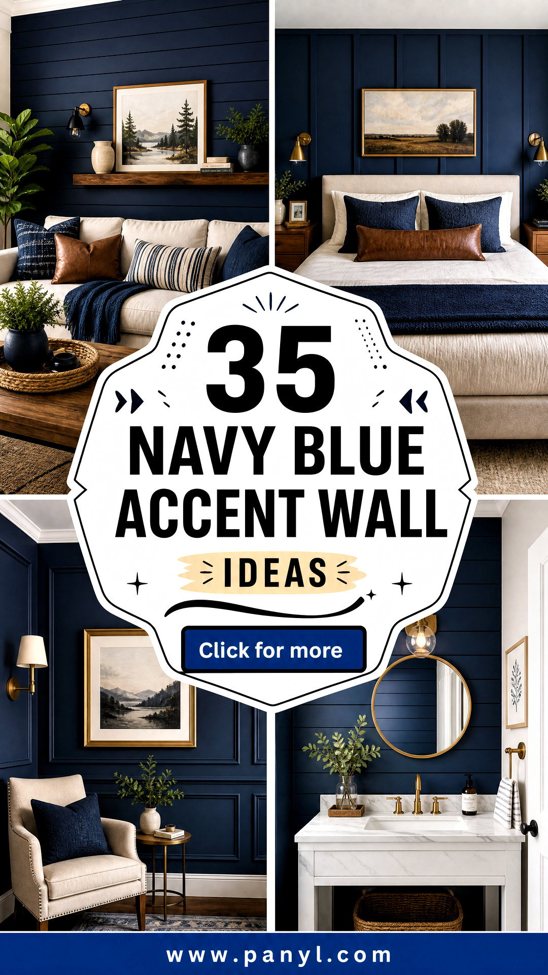35 Navy Blue Accent Wall Ideas Bold Looks for Modern Homes - 35 Navy Blue Accent Wall Ideas: Bold Looks for Modern Homes