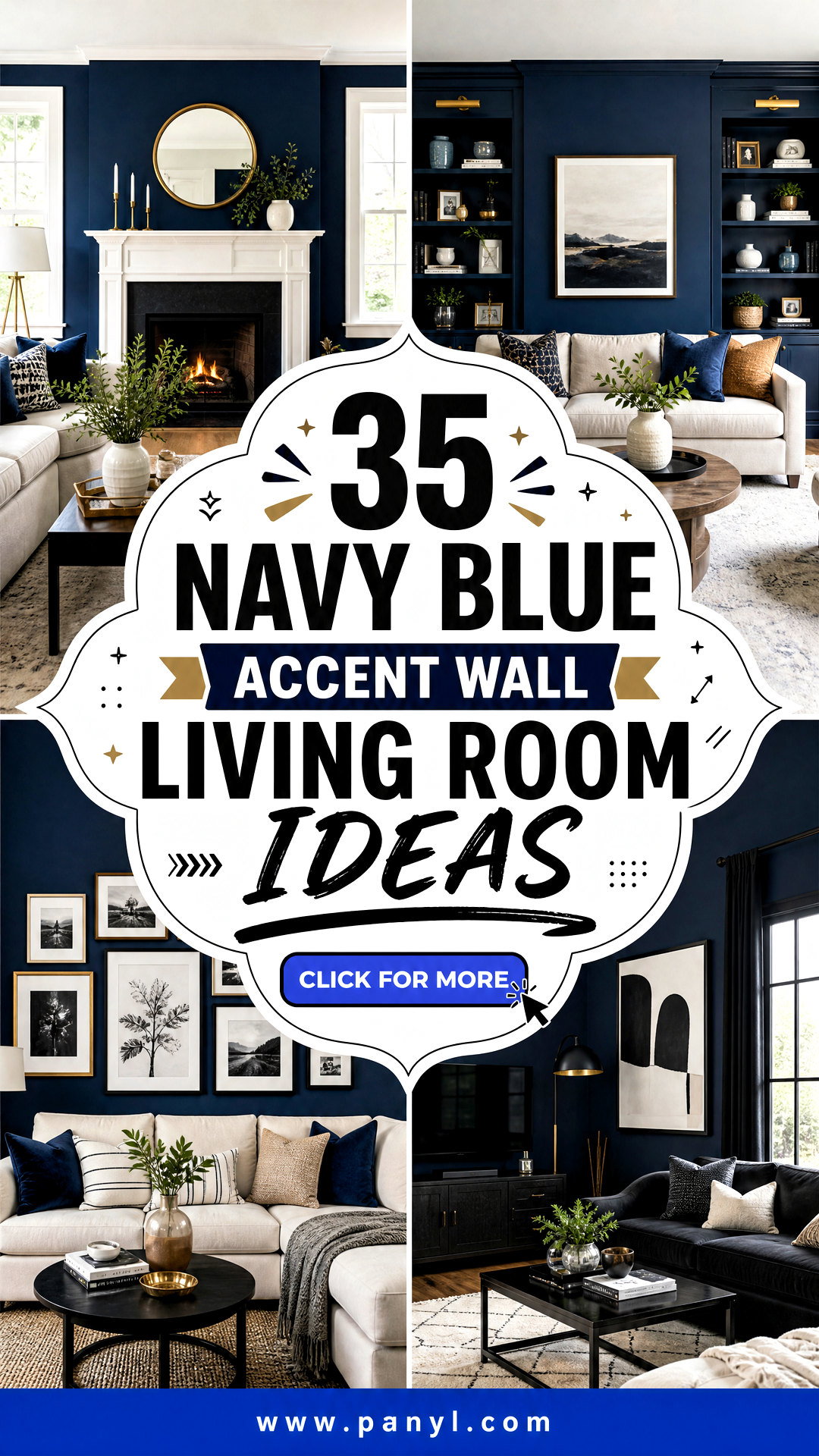 35 Navy Blue Accent Wall Living Room Ideas Chic Looks to Try - 35 Navy Blue Accent Wall Living Room Ideas: Chic Looks to Try
