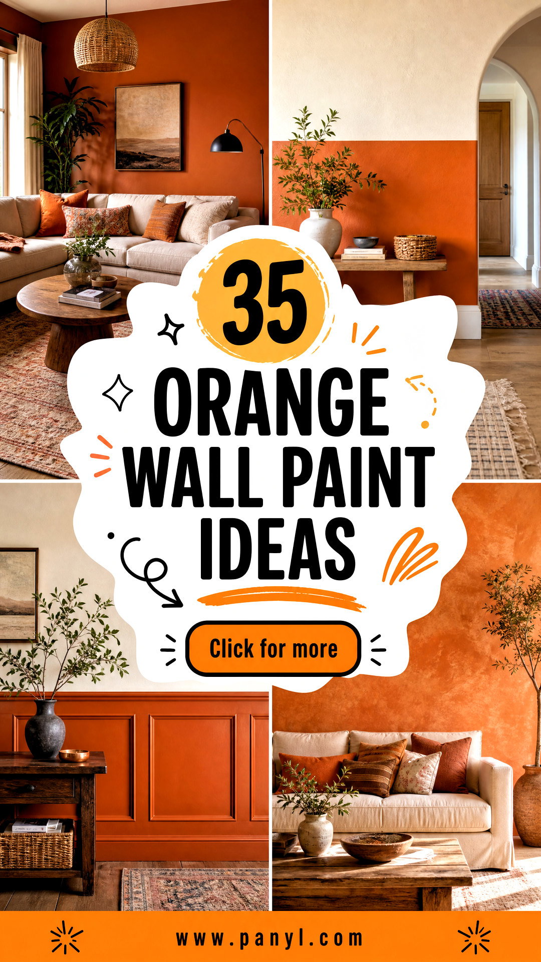 35 Orange Wall Paint Ideas for Bold Warm and Stylish Rooms - 35 Orange Wall Paint Ideas for Bold, Warm, and Stylish Rooms