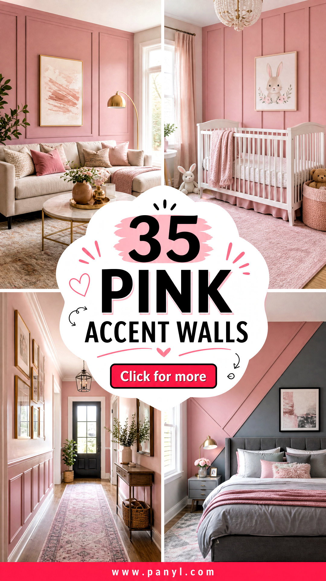 35 Pink Accent Walls for Bold Stylish Rooms Youll Love - 35 Pink Accent Walls for Bold, Stylish Rooms You’ll Love