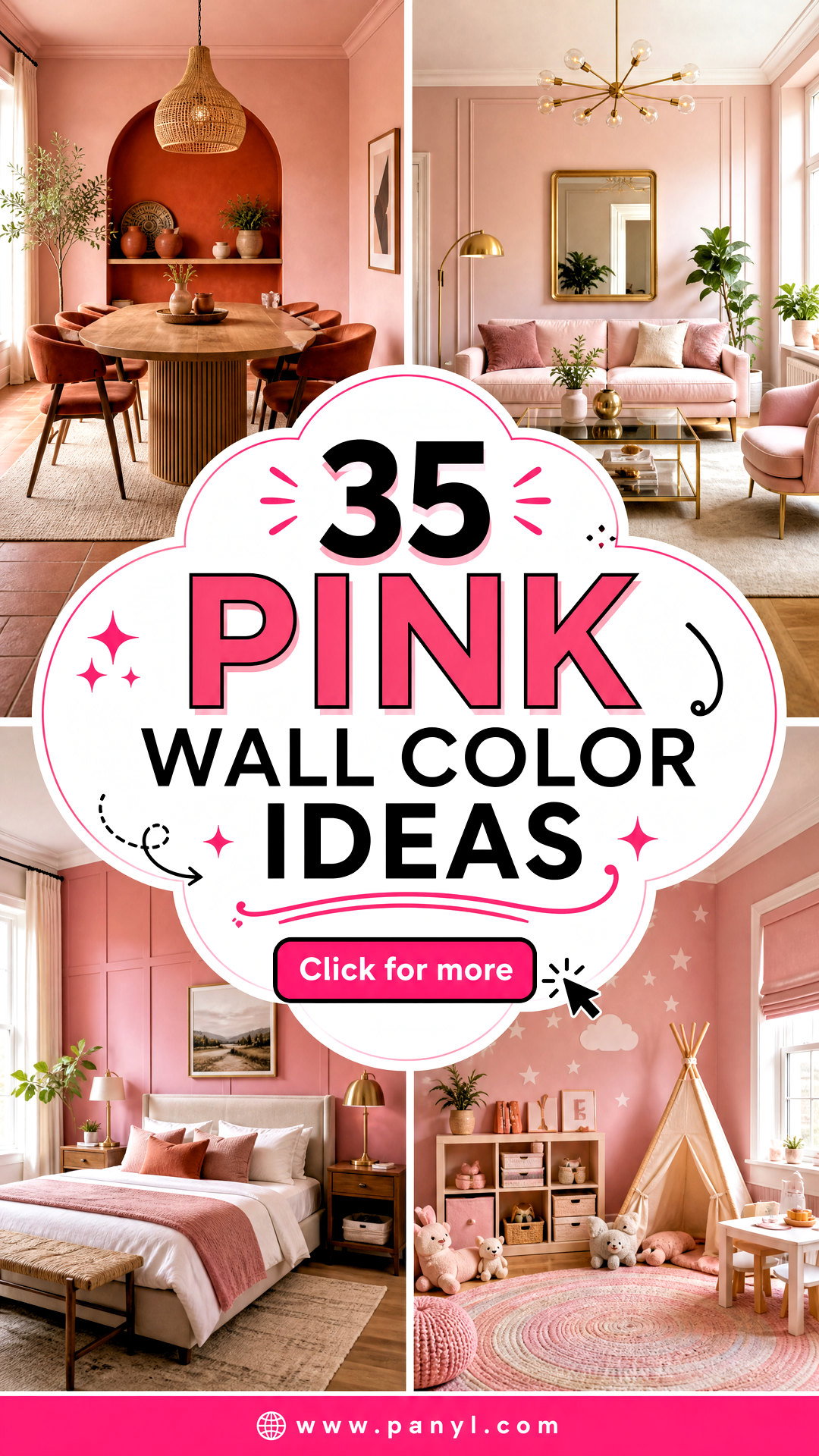 35 Pink Wall Color Ideas for a Fresh and Stylish Modern Home - 35 Pink Wall Color Ideas for a Fresh and Stylish Modern Home
