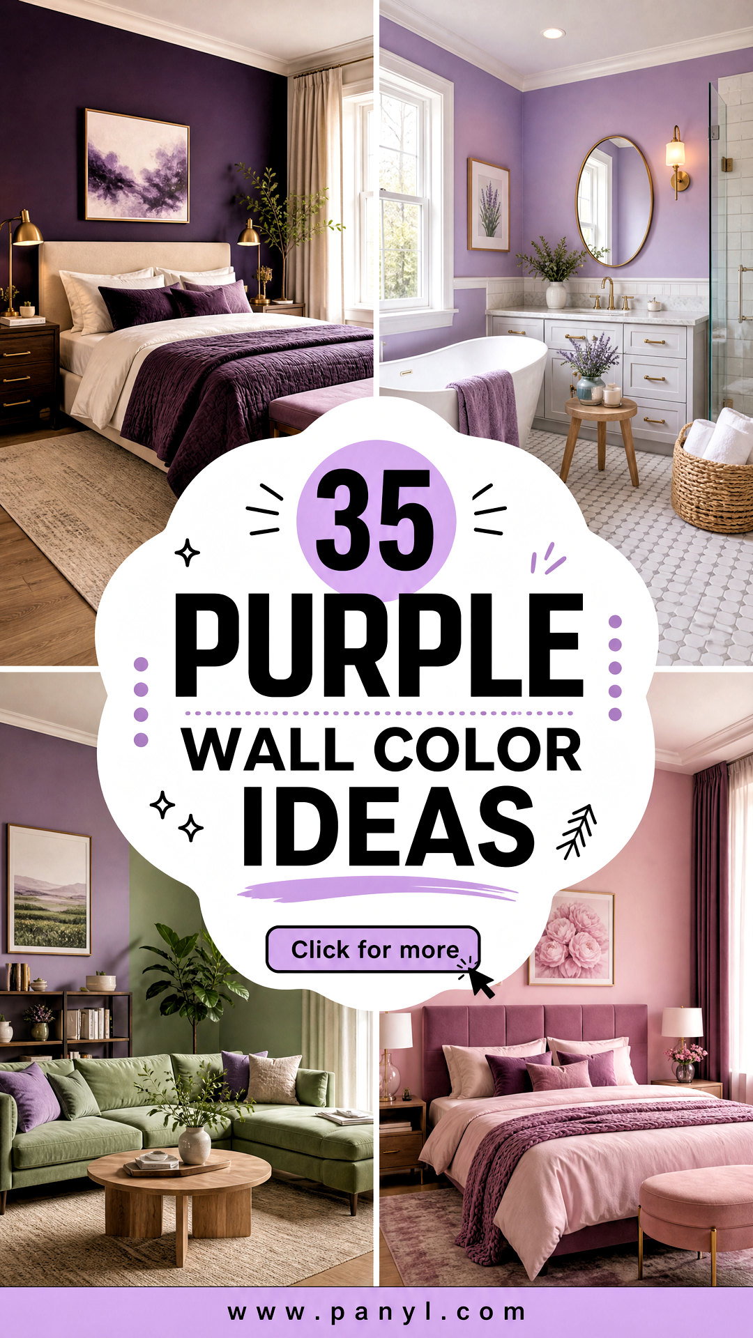 35 Purple Wall Color Ideas for Bold Beautiful Modern Rooms - 35 Purple Wall Color Ideas for Bold, Beautiful Modern Rooms